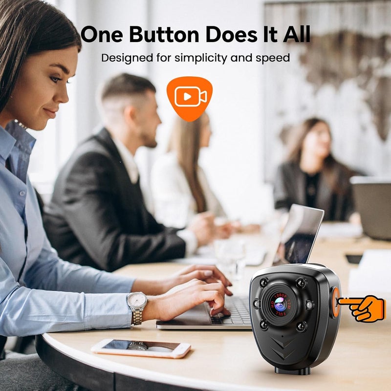 Losfom Z12 Mini Body Camera-1080P Wearable Camera with Audio, 5-Hour Battery, Clip & Strap Included, Night Vision Small Body Cam for Civilians, Delivery, Daily Recording, Personal Safety (256GB) - Image 3